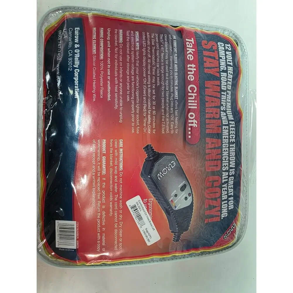 Automotive Electric Heated BLANKET Travel Home Boat Car Sports Bedding 12V Eurow